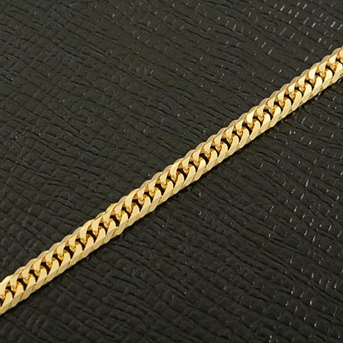 喜平 ネックレス K18 6面カット ダブル 30g 60cm 造幣局検定刻印入 メンズ レディース チェーン イエローゴールド YG 【中古】