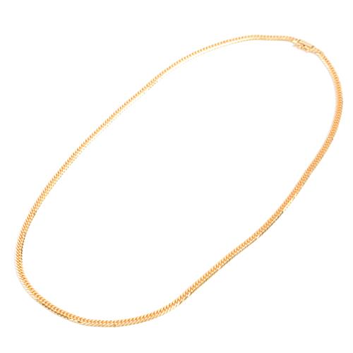 喜平 ネックレス K18 6面カット ダブル 30g 60cm 造幣局検定刻印入 メンズ レディース チェーン イエローゴールド YG 【中古】