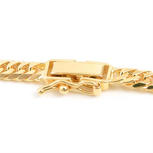 喜平 ネックレス K18 6面カット ダブル 30g 60cm 造幣局検定刻印入 メンズ レディース チェーン イエローゴールド YG 【中古】