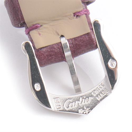 カルティエ 時計 レディース ラブウォッチ ダイヤベゼル 電池式 ホワイトゴールド ピンク文字盤 Cartier WE801431 750WG 中古