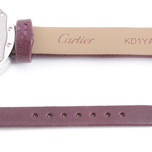 カルティエ 時計 レディース ラブウォッチ ダイヤベゼル 電池式 ホワイトゴールド ピンク文字盤 Cartier WE801431 750WG 中古