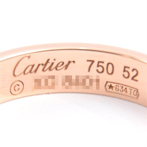 カルティエ Cartier ミニラブリング 52号 レディース 750PG ピンクゴールド【中古】