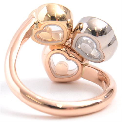 ショパール Chopard ハッピー カーブ 3Pムービングダイヤモンド 7.5号 レディース 750YG×WG×PG 3カラーゴールド【中古】