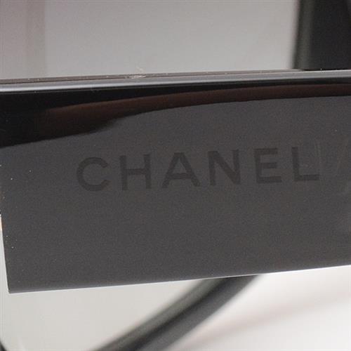 シャネル ロゴ ココマーク レクタンギュラー サングラス レディース ブラック CHANEL 6035 C1129/3C【中古】