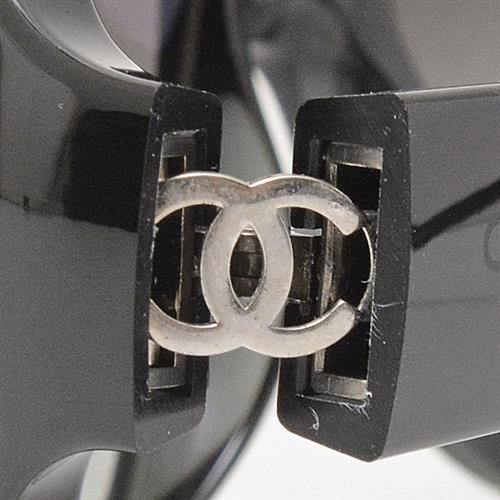 シャネル ロゴ ココマーク レクタンギュラー サングラス レディース ブラック CHANEL 6035 C1129/3C【中古】