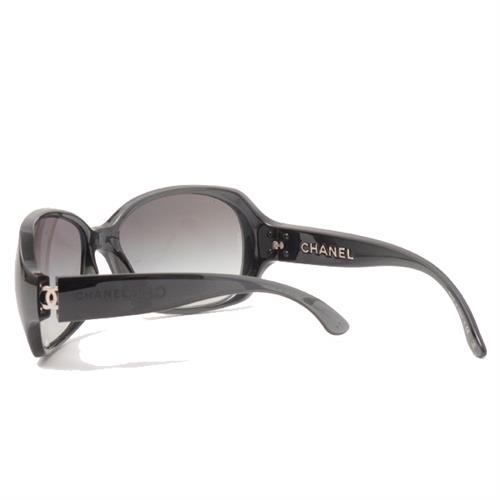 シャネル ロゴ ココマーク レクタンギュラー サングラス レディース ブラック CHANEL 6035 C1129/3C【中古】