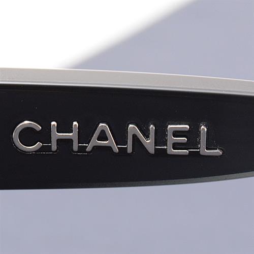 シャネル ロゴ ココマーク レクタンギュラー サングラス レディース ブラック CHANEL 6035 C1129/3C【中古】