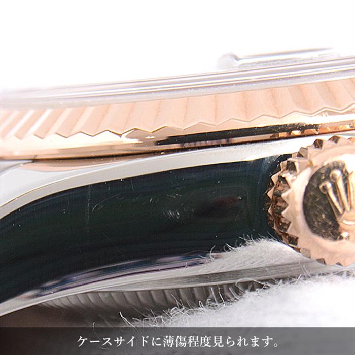 ロレックス 時計 レディース デイトジャスト Ⅵダイヤモンド チョコレートローマン ステンレス ピンクゴールド ROLEX 179171 SS×PG 中古