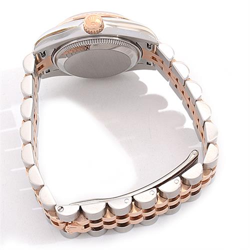 ロレックス 時計 レディース デイトジャスト Ⅵダイヤモンド チョコレートローマン ステンレス ピンクゴールド ROLEX 179171 SS×PG 中古