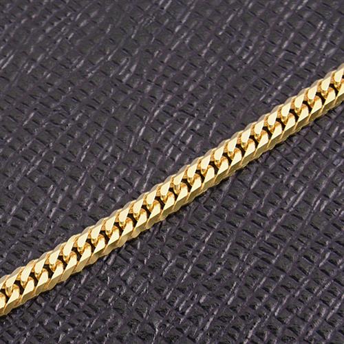 喜平 ネックレス K18 6面カット ダブル 30g 50cm 造幣局検定刻印入 メンズ レディース チェーン イエローゴールド YG 【中古】