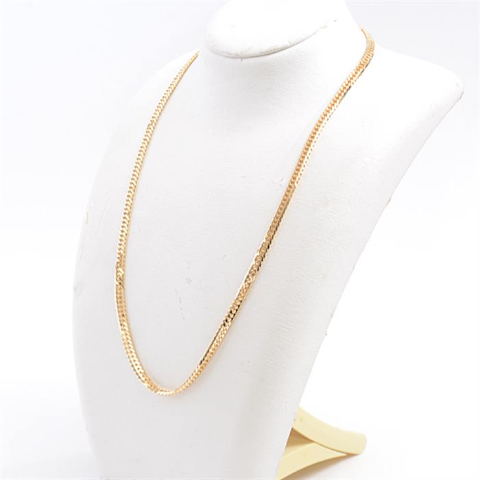 喜平 ネックレス K18 6面カット ダブル 30g 50cm 造幣局検定刻印入 メンズ レディース チェーン イエローゴールド YG 【中古】