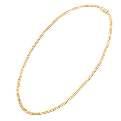 喜平 ネックレス K18 6面カット ダブル 30g 50cm 造幣局検定刻印入 メンズ レディース チェーン イエローゴールド YG 【中古】