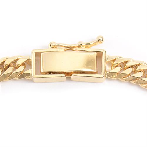 喜平 ネックレス K18 6面カット ダブル 30g 50cm 造幣局検定刻印入 メンズ レディース チェーン イエローゴールド YG 【中古】