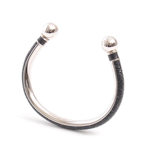 ルイヴィトン Louis Vuitton ジョンク モノグラムエクリプス バングル Lサイズ シルバー M63650【中古】