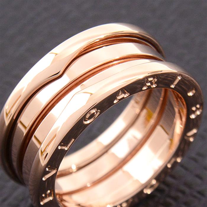 ファッション通販 ブルガリ Bvlgari 750pg ビーゼロワン B Zero1 55号 実寸14号 メンズ ピンクゴールド 中古 指輪 リング