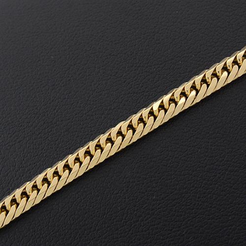 喜平 ネックレス K18 6面カット ダブル 30g 60cm 造幣局検定刻印入 メンズ レディース チェーン イエローゴールド YG 【中古】