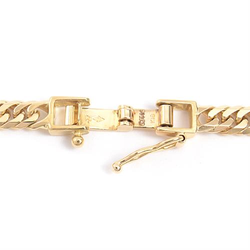 喜平 ネックレス K18 6面カット ダブル 30g 60cm 造幣局検定刻印入 メンズ レディース チェーン イエローゴールド YG 【中古】