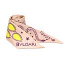 ブルガリ BVLGARI リボンスカーフ シルク100% ピンク系【中古】