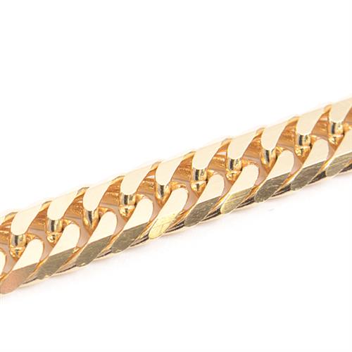 喜平 ネックレス K18 6面カット ダブル 50g 50cm 造幣局検定刻印入 メンズ レディース チェーン イエローゴールド YG 【中古】