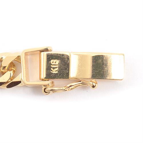 喜平 ネックレス K18 6面カット ダブル 50g 50cm 造幣局検定刻印入 メンズ レディース チェーン イエローゴールド YG 【中古】