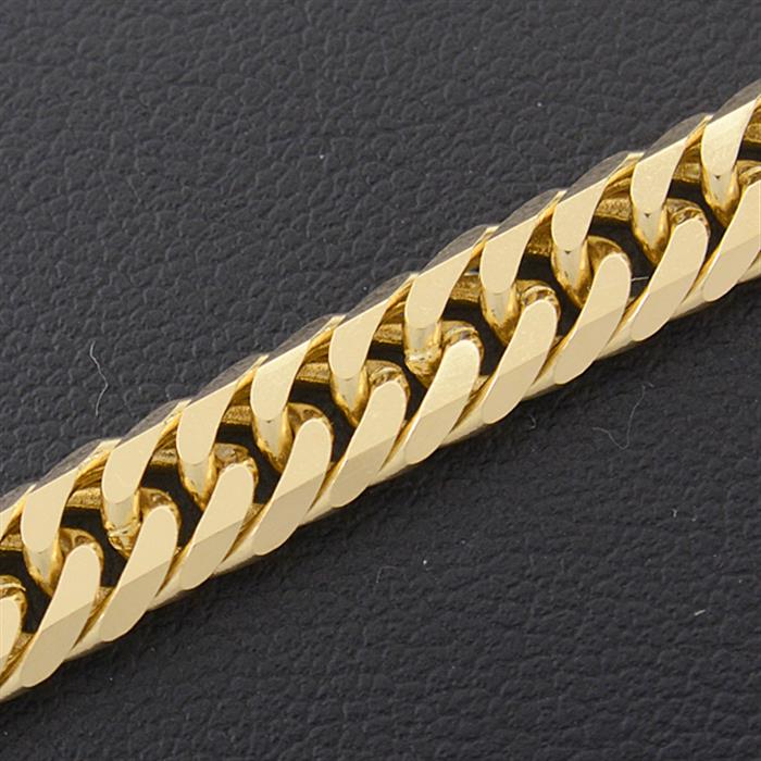 喜平 ネックレス K18 6面カット ダブル 50g 50cm 造幣局検定刻印入 メンズ レディース チェーン イエローゴールド YG 【中古】