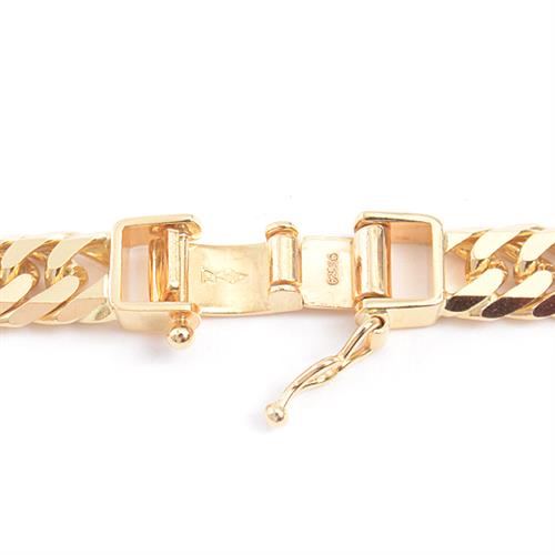 喜平 ネックレス K18 6面カット ダブル 50g 50cm 造幣局検定刻印入 メンズ レディース チェーン イエローゴールド YG 【中古】