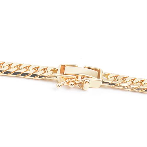 喜平 ネックレス メンズ レディース K18 6面カット ダブル 30g 50cm 造幣局検定刻印入 チェーン イエローゴールド YG 【中古】