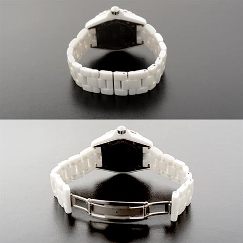 シャネル 腕時計 メンズ J12 12Pダイヤモンド 38mm 自動巻き ホワイト文字盤 セラミック CHANEL H1629 CE 中古