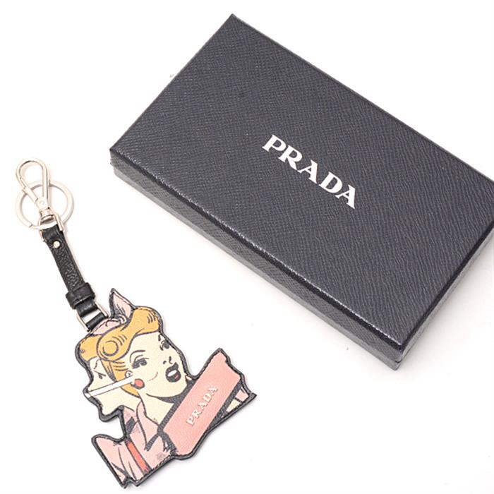 プラダ 女性モチーフキーホルダー レディース レザー 1TL322 PRADA【中古】
