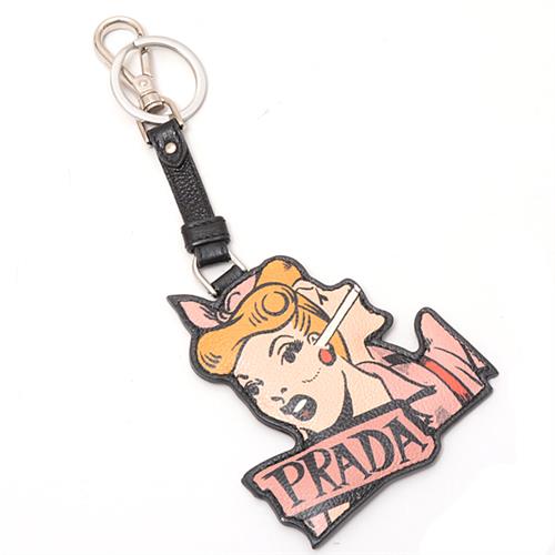 プラダ 女性モチーフキーホルダー レディース レザー 1TL322 PRADA【中古】