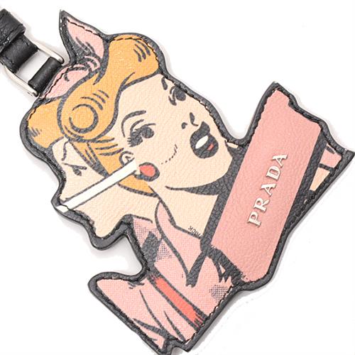 プラダ 女性モチーフキーホルダー レディース レザー 1TL322 PRADA【中古】