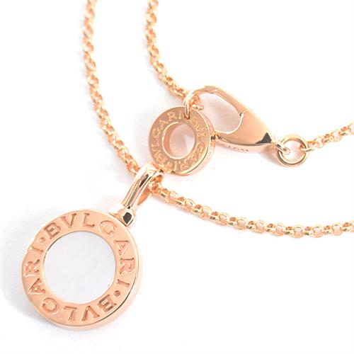 ブルガリ ネックレス レディース ブルガリブルガリ マザーオブパール ホワイトシェル ネックレス ピンクゴールド BVLGARI 750PG 中古