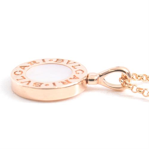 ブルガリ ネックレス レディース ブルガリブルガリ マザーオブパール ホワイトシェル ネックレス ピンクゴールド BVLGARI 750PG 中古