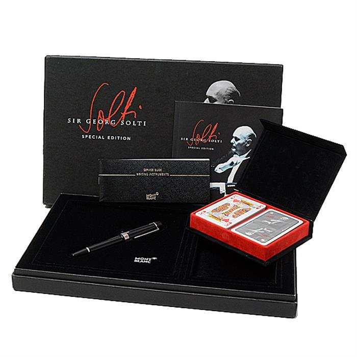 モンブラン 筆記具 メンズ ゲオルグ ショルティ スペシャルエディション 吸入式 万年筆 M字 レジン×750WG MONTBRANC SIR GEORG SOLTI【中古】