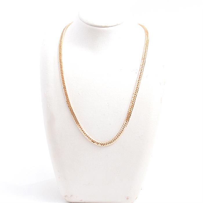 喜平 ネックレス K18 6面カット ダブル 30g 50cm 造幣局検定刻印入 メンズ レディース チェーン イエローゴールド YG 【中古】