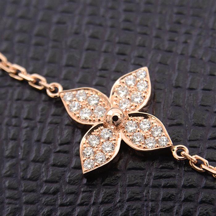 Louis Vuitton Star Blossom Bracelet Pink Gold And Diamonds (Q95666