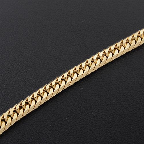 喜平 ネックレス K18 6面カット ダブル 30g 50cm 造幣局検定刻印入 メンズ レディース チェーン イエローゴールド YG 【中古】