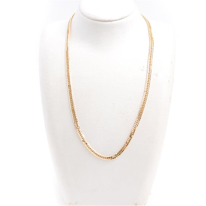 喜平 ネックレス K18 6面カット ダブル 30g 50cm 造幣局検定刻印入 メンズ レディース チェーン イエローゴールド YG 【中古】