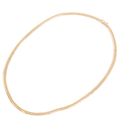 喜平 ネックレス K18 6面カット ダブル 30g 50cm 造幣局検定刻印入 メンズ レディース チェーン イエローゴールド YG 【中古】