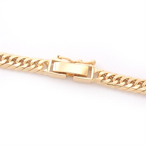 喜平 ネックレス K18 6面カット ダブル 30g 50cm 造幣局検定刻印入 メンズ レディース チェーン イエローゴールド YG 【中古】