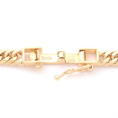 喜平 ネックレス K18 6面カット ダブル 30g 50cm 造幣局検定刻印入 メンズ レディース チェーン イエローゴールド YG 【中古】