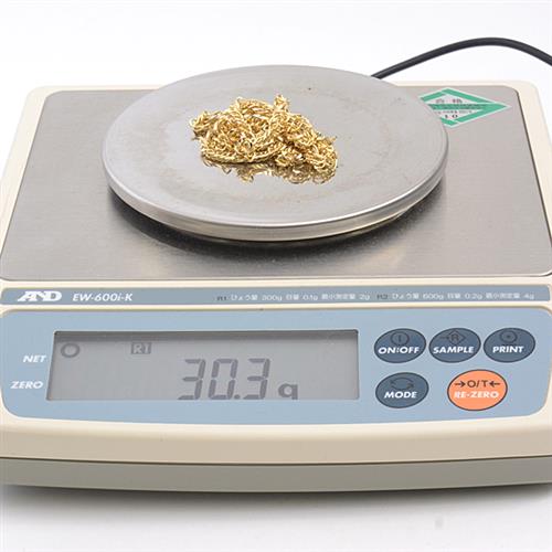 喜平 ネックレス K18 8面カット トリプル 30g 50cm 造幣局検定刻印入 メンズ レディース チェーン イエローゴールド YG 【中古】