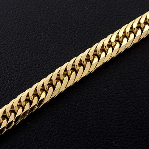 喜平 ネックレス K18 8面カット トリプル 30g 50cm 造幣局検定刻印入 メンズ レディース チェーン イエローゴールド YG 【中古】