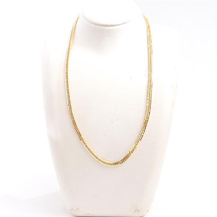 喜平 ネックレス K18 8面カット トリプル 30g 50cm 造幣局検定刻印入 メンズ レディース チェーン イエローゴールド YG 【中古】