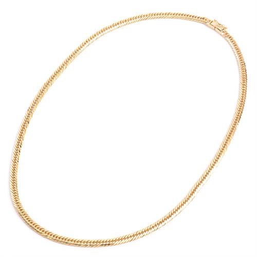 喜平 ネックレス K18 8面カット トリプル 30g 50cm 造幣局検定刻印入 メンズ レディース チェーン イエローゴールド YG 【中古】
