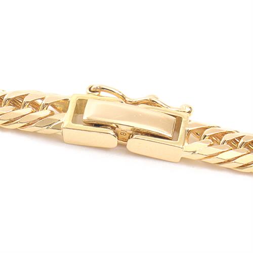 喜平 ネックレス K18 8面カット トリプル 30g 50cm 造幣局検定刻印入 メンズ レディース チェーン イエローゴールド YG 【中古】