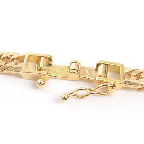 喜平 ネックレス K18 8面カット トリプル 30g 50cm 造幣局検定刻印入 メンズ レディース チェーン イエローゴールド YG 【中古】