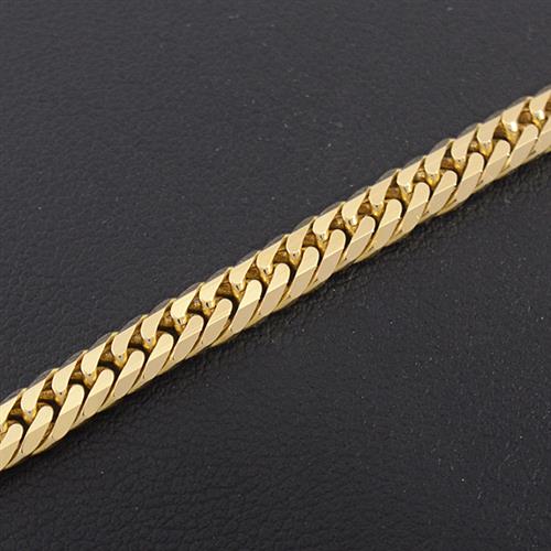 喜平 ネックレス K18 6面カット ダブル 30g 50cm 造幣局検定刻印入 メンズ レディース チェーン イエローゴールド YG 【中古】