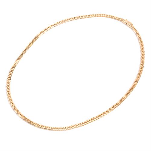 喜平 ネックレス K18 6面カット ダブル 30g 50cm 造幣局検定刻印入 メンズ レディース チェーン イエローゴールド YG 【中古】