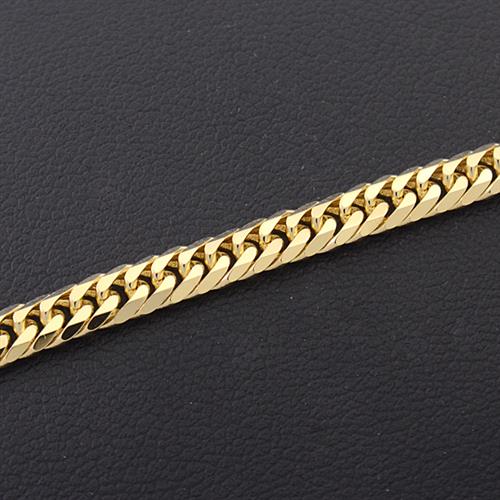 喜平 ネックレス メンズ レディース K18 6面カット ダブル 30g 60cm 造幣局検定刻印入 イエローゴールド チェーン YG  中古